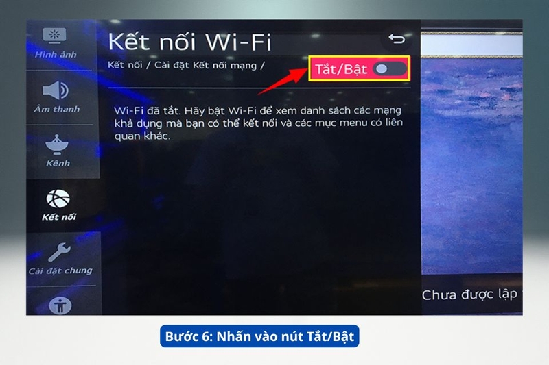 Bước 6. Nhấn n&uacute;t Tắt/Bật