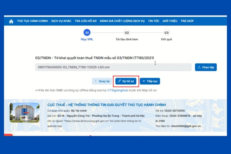 Bước 7_ Ký số hồ sơ điện tử
