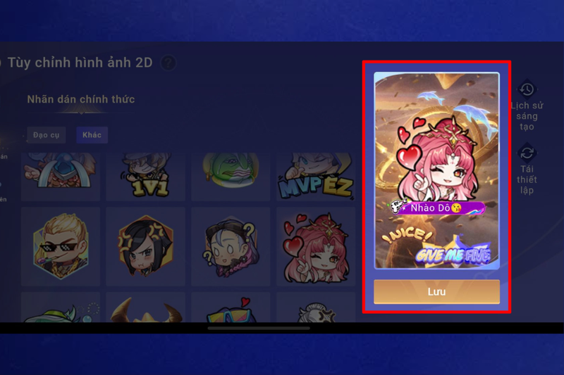 Bước 7_ Tùy chỉnh ảnh đại diện