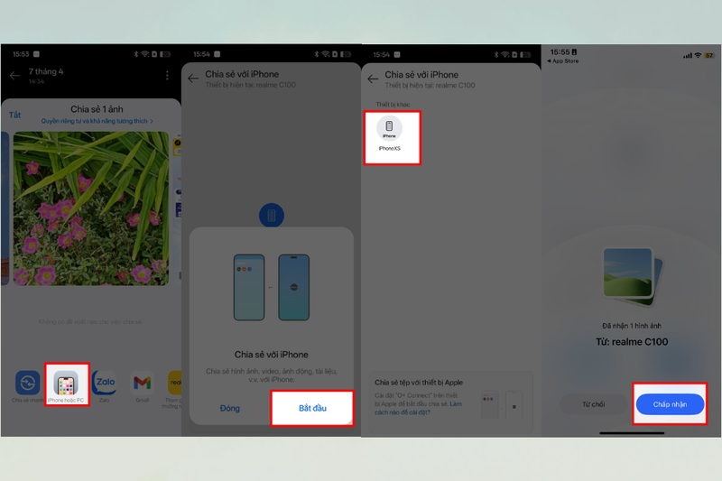 Các bước chuyển file từ realme sang iPhone
