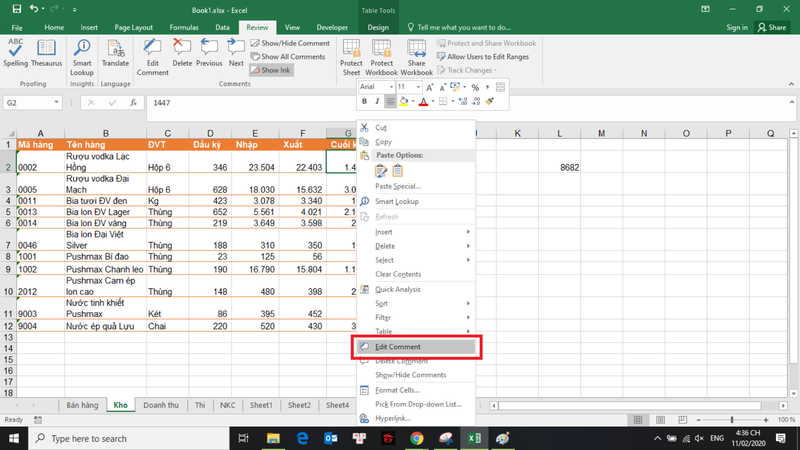 Cách ẩn hiện ghi chú trong bảng trên Excel hình 4.png