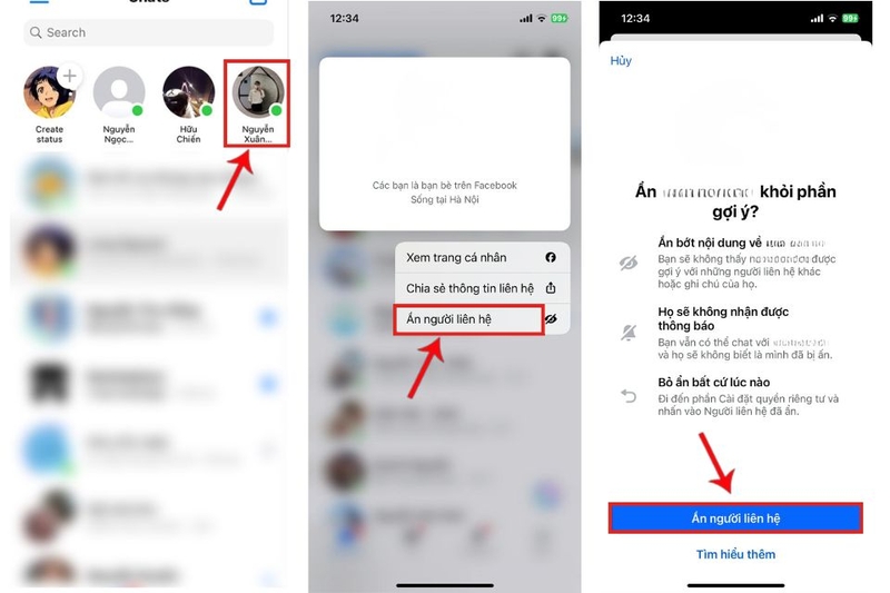 Cách ẩn người liên hệ được gợi ý trên Messenger