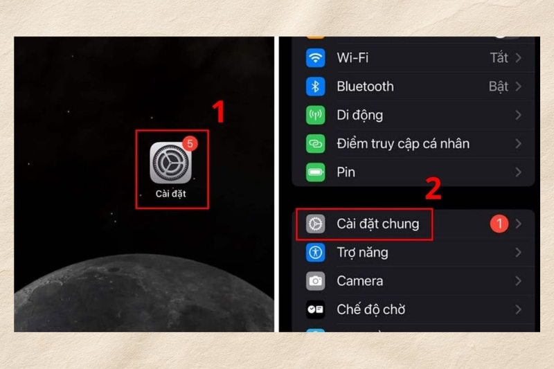 Cách bật chế độ hình trong hình bước 1