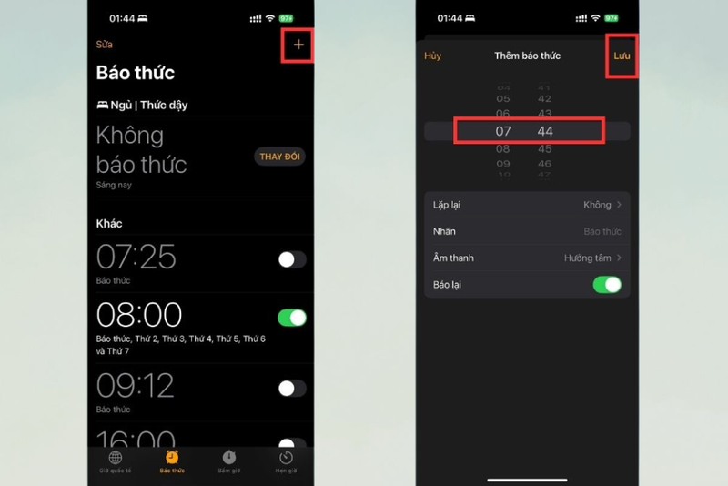 Cách cài đặt hẹn giờ báo thức iPhone 2