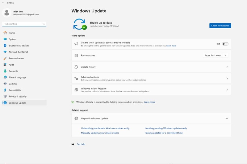 Cách cài đặt lại Windows 11 bằng Windows Update
