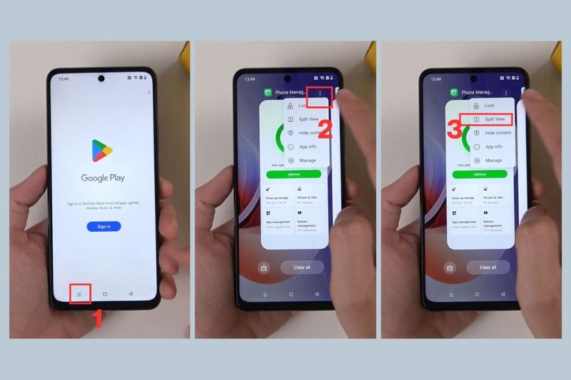 Cách chia đôi màn hình Realme