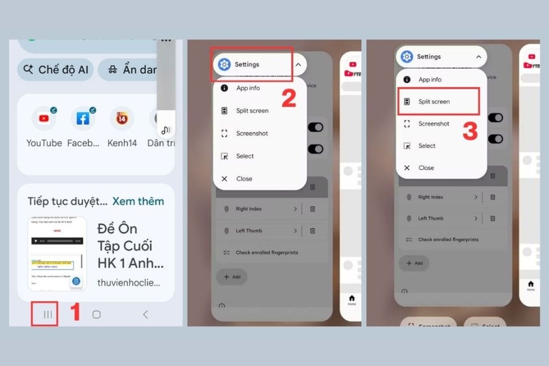 Cách chia đôi màn hình Samsung