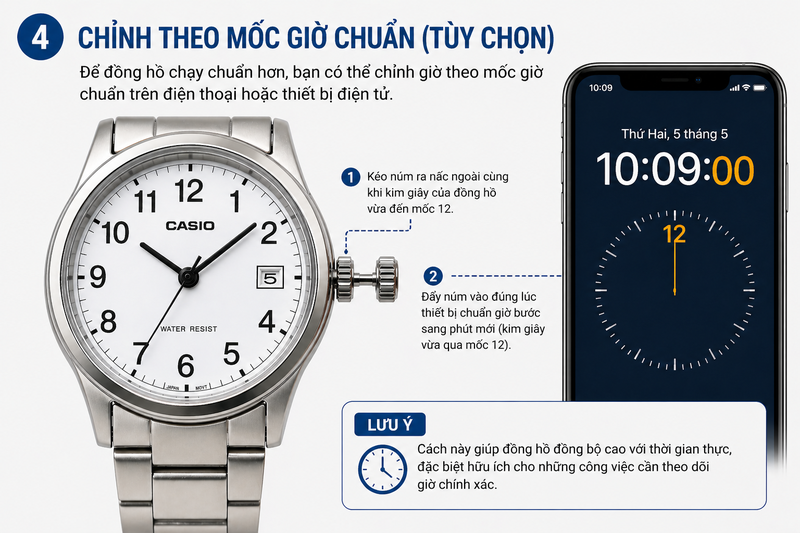 Cách chỉnh ngày giờ trên đồng hồ đeo tay ảnh 13