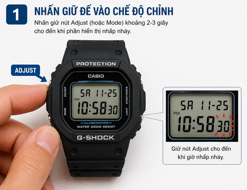 Cách chỉnh ngày giờ trên đồng hồ đeo tay ảnh 17