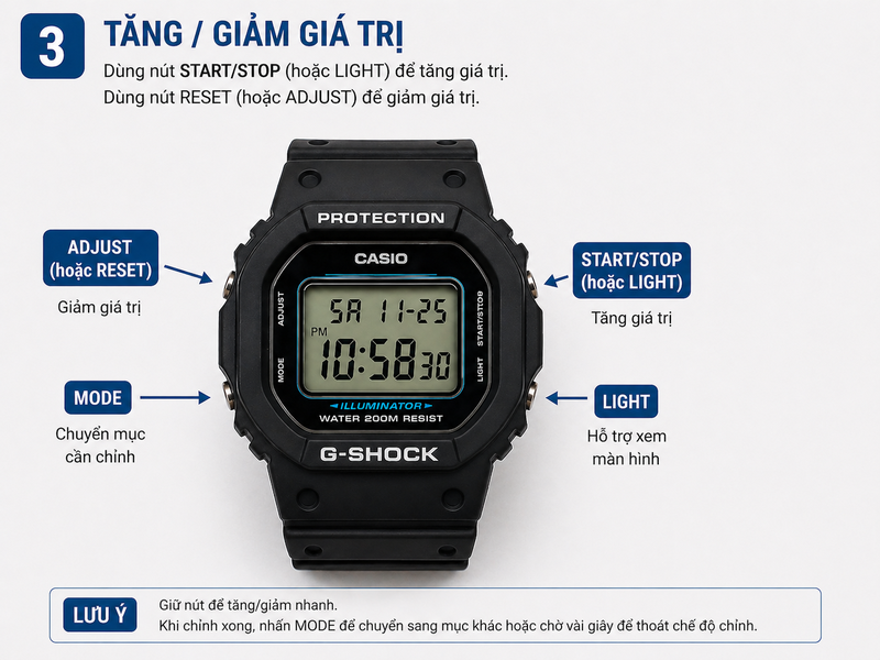 Cách chỉnh ngày giờ trên đồng hồ đeo tay ảnh 19