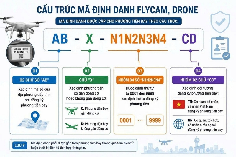 Cách đăng ký mã định danh cho drone, flycam ảnh 5