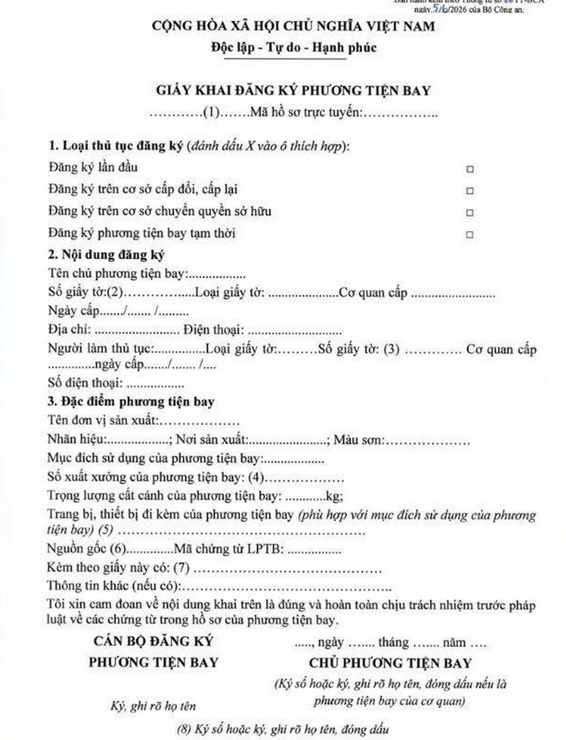 Cách đăng ký mã định danh cho drone, flycam ảnh 6