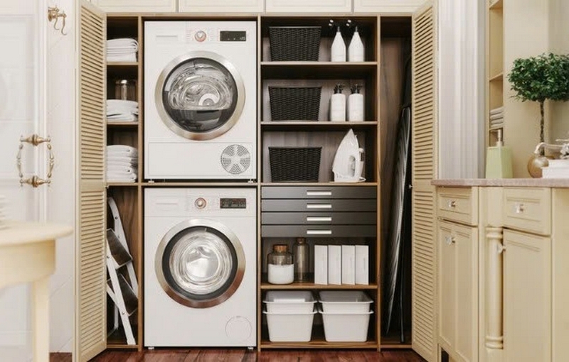 Cách để máy giặt và máy sấy chồng lên nhau ảnh 1