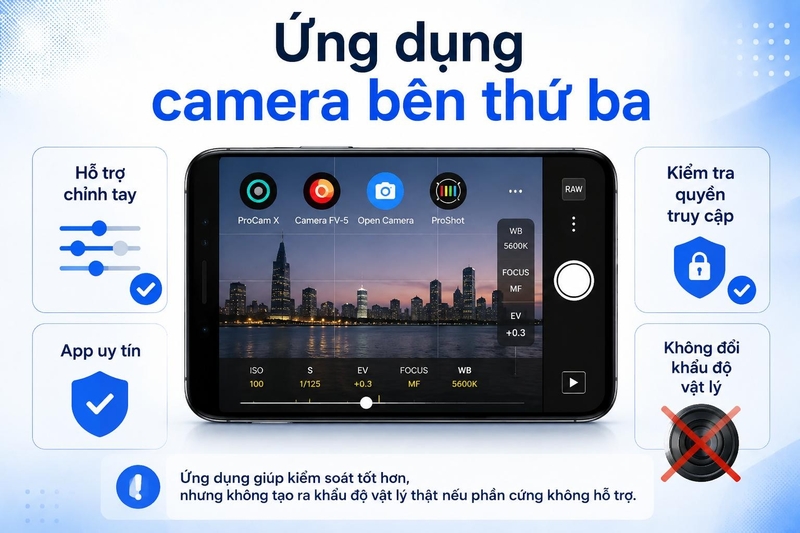 Cách điều chỉnh khẩu độ camera trên điện thoại ảnh 3