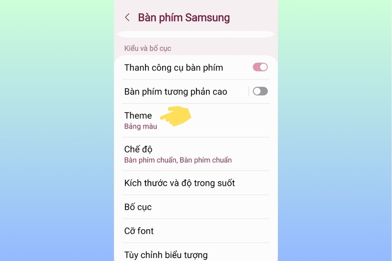 Cách đổi màu nền bàn phím trên điện thoại Samsung (4)