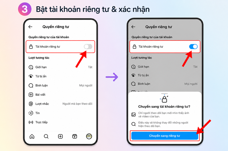 Cách đổi tài khoản Instagram sang chế độ riêng tư ảnh 3