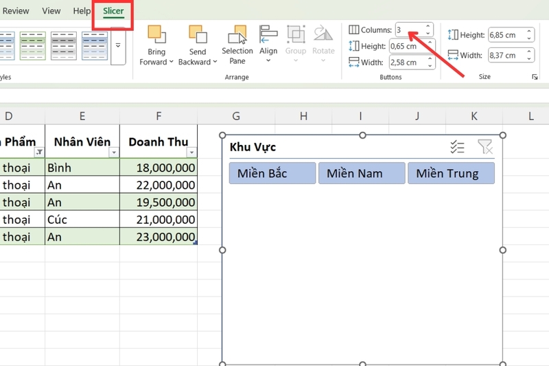 Cách dùng Slicer lọc dữ liệu Excel (9)