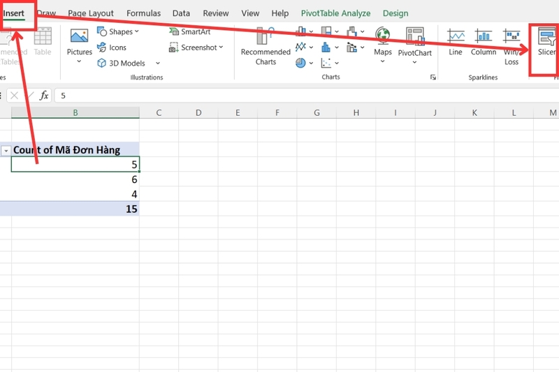 Cách dùng Slicer lọc dữ liệu Excel (4)