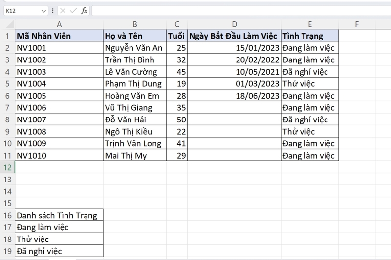 Cách giới hạn giá trị nhập Excel (1)