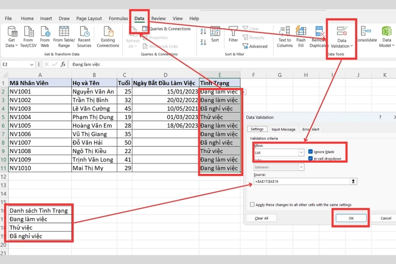 Cách giới hạn giá trị nhập Excel (5)