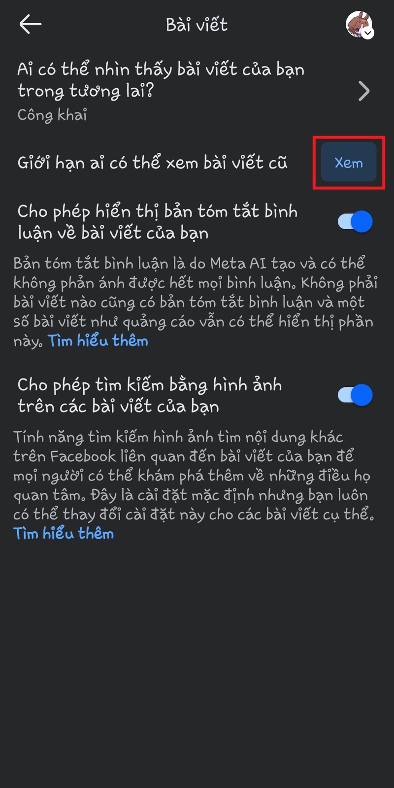 Cách giới hạn người xem bài viết cũ trên Facebook (1)