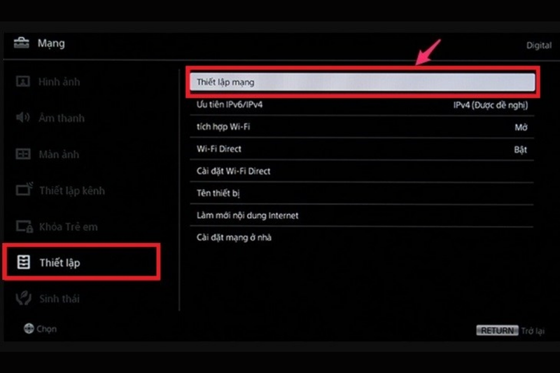 Cách kết nối Wi-Fi cho các dòng tivi Sony chạy Android TV đời trước