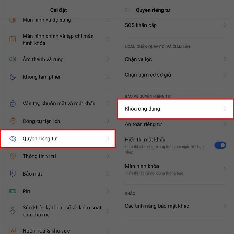 Cách khoá ứng dụng trên Realme ảnh 2