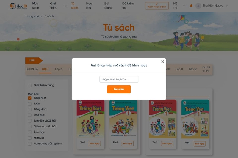 Cách 1: Kích hoạt từ trang chủ bước 3