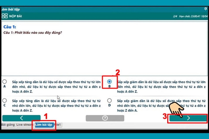 Cách làm bài tập trong lớp học kết nối bước 1