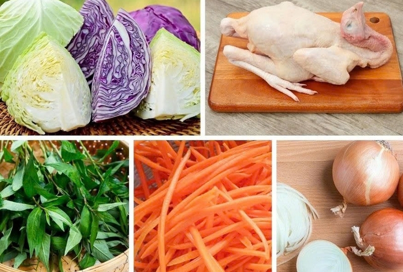 Cách làm gỏi ngũ sắc từ thịt gà ảnh 1