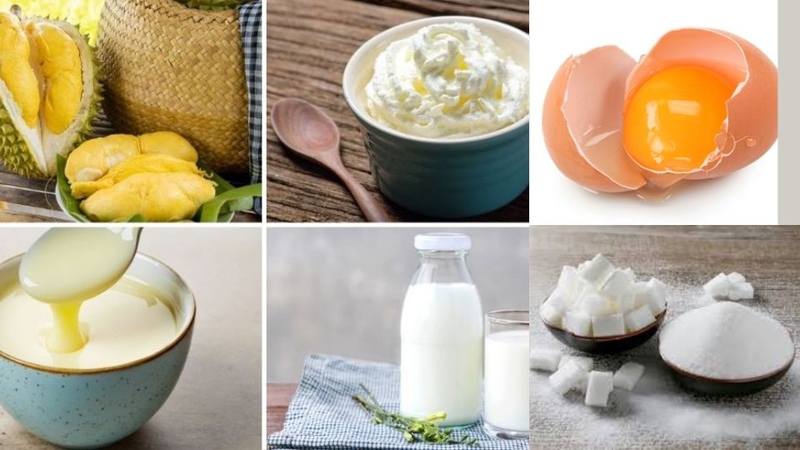 Chuẩn bị nguyên liệu làm kem sầu riêng với whipping cream (kem tươi)