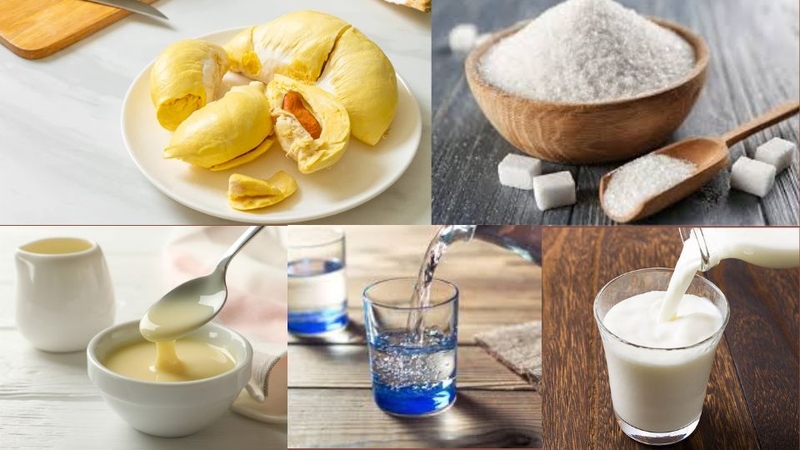 Kem sầu riêng với sữa tươi