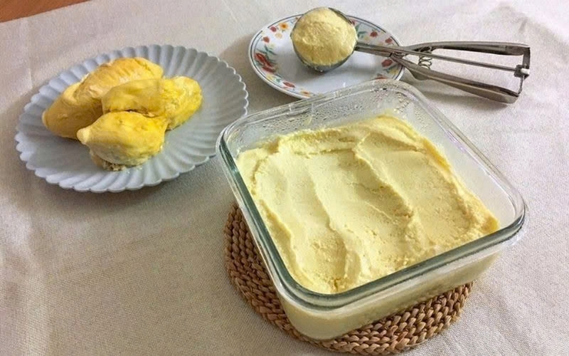 cách làm kem sầu riêng tại nhà 1