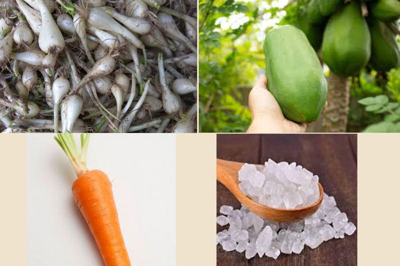 Nguyên liệu muỗi củ kiệu miền Trung