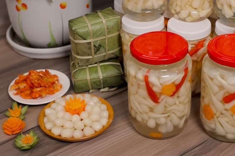 Thành phẩm muối củ kiệu miền Trung