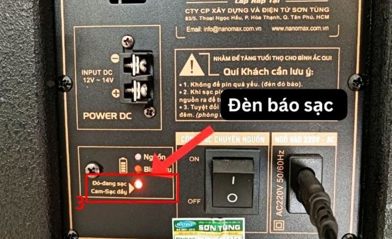 Cách sạc pin loa kéo Nanomax ảnh 3