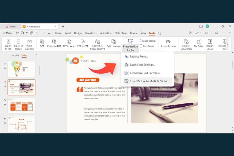 Cách sử dụng WPS Presentation