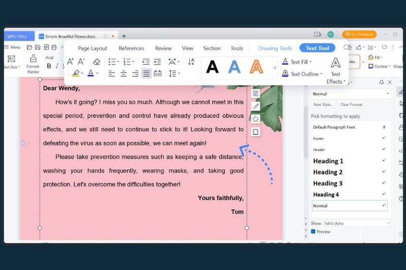 Cách sử dụng WPS Writer