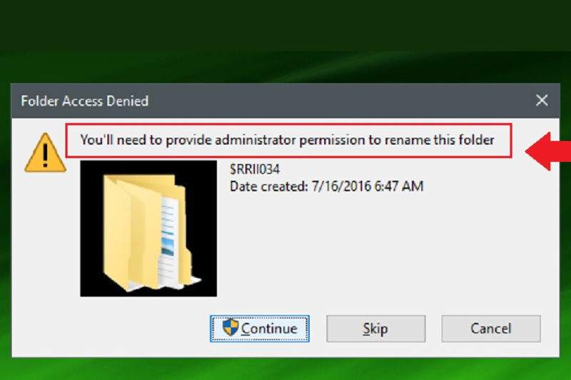 Cách sửa lỗi administrator permission 1