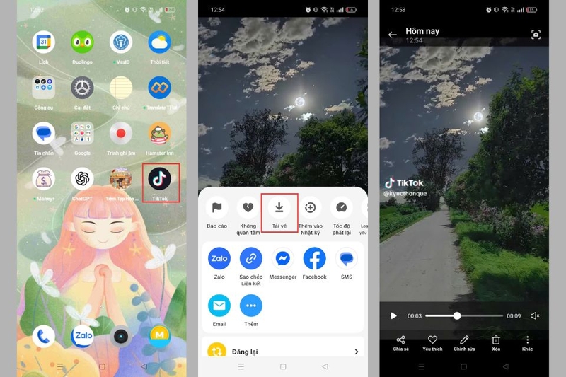 Cách tải video từ TikTok về điện thoại