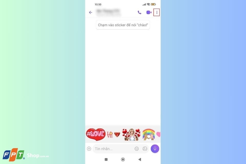 Nhấn biểu tượng ba chấm trên cùng