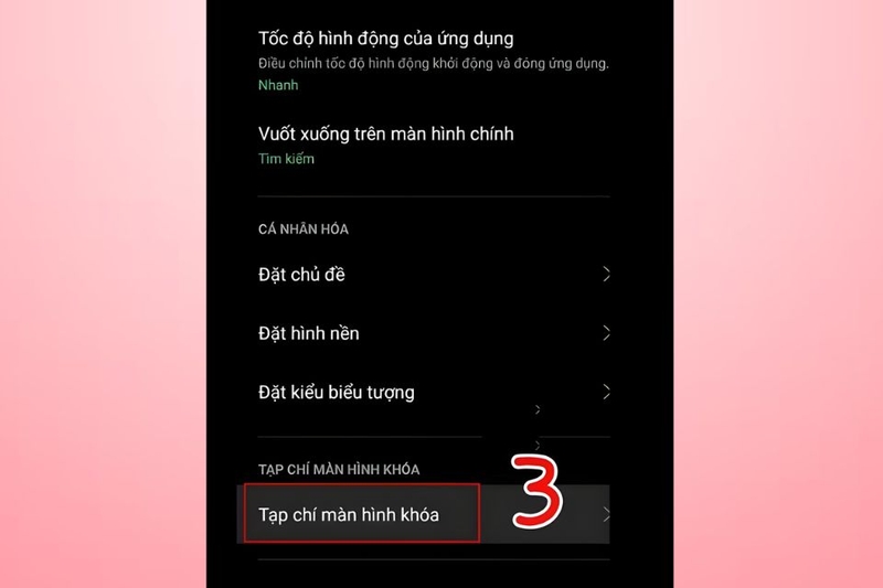 Cách tắt hình nền quay vòng trên OPPO 3