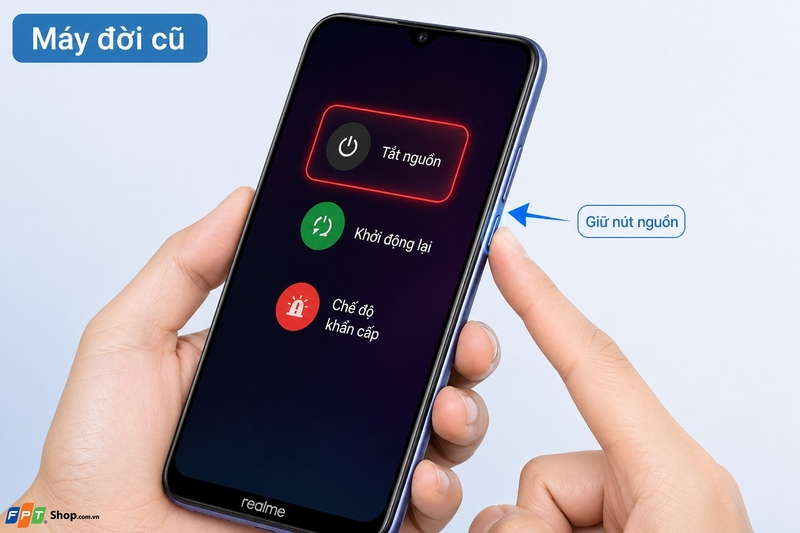 Cách tắt nguồn điện thoại Realme hình 7