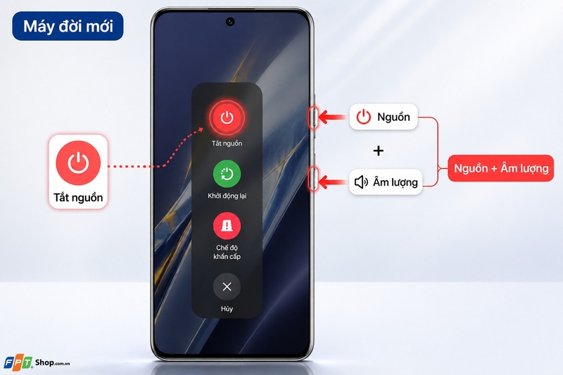 Cách tắt nguồn điện thoại Realme hình 78