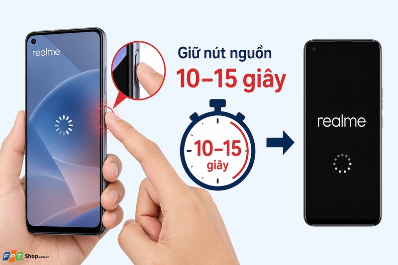 Cách tắt nguồn điện thoại Realme hình 715