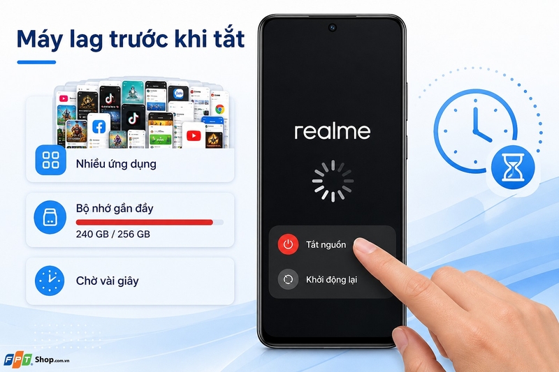 Cách tắt nguồn điện thoại Realme hình 717