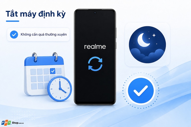 Cách tắt nguồn điện thoại Realme hình 20