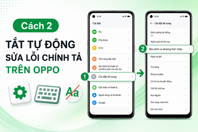 Cách tắt sửa lỗi chính tả trên OPPO ảnh 5