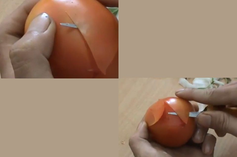 Đặt ngón tay trỏ bên ngoài mặt bóng mịn của cánh hoa