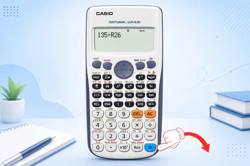 cách tìm số dư trên máy tính Casio 580 ảnh 1